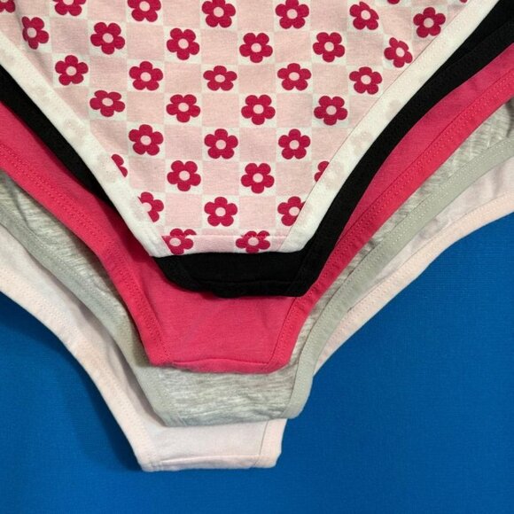 BRAND NEW ~ NWT $40.00 ~ BE HAPPY 5 PACK COTTON UNDIES / PANTIES SIZE L / LARGE - Picture 3 of 15